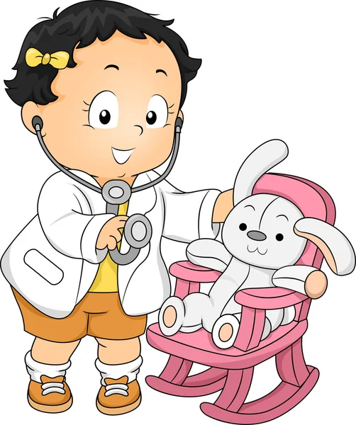 Toddler Girl Doctor — Stock Photo, Image