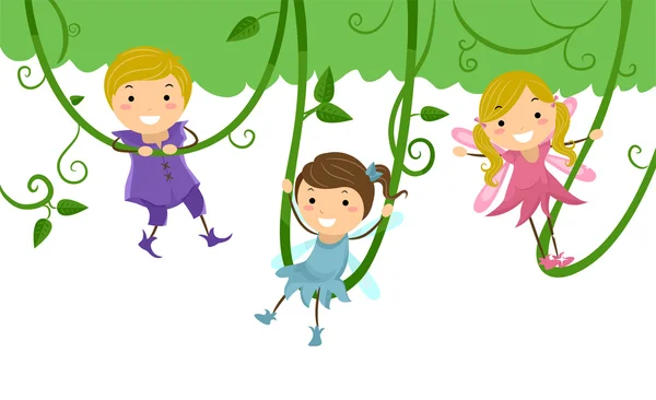 Kids as Fairies for Stage Play — Stock Photo, Image