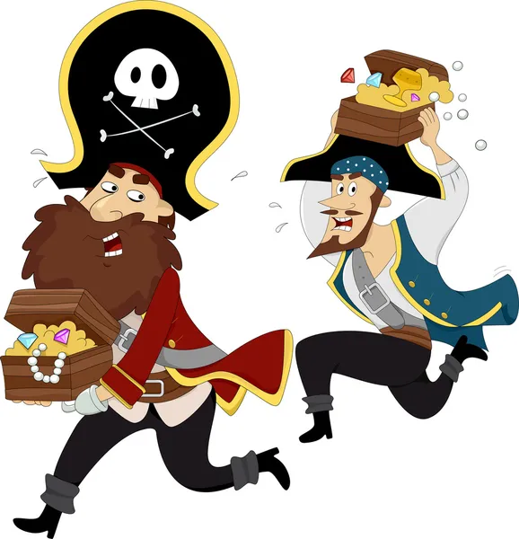 Piratas persecución del tesoro — Foto de Stock