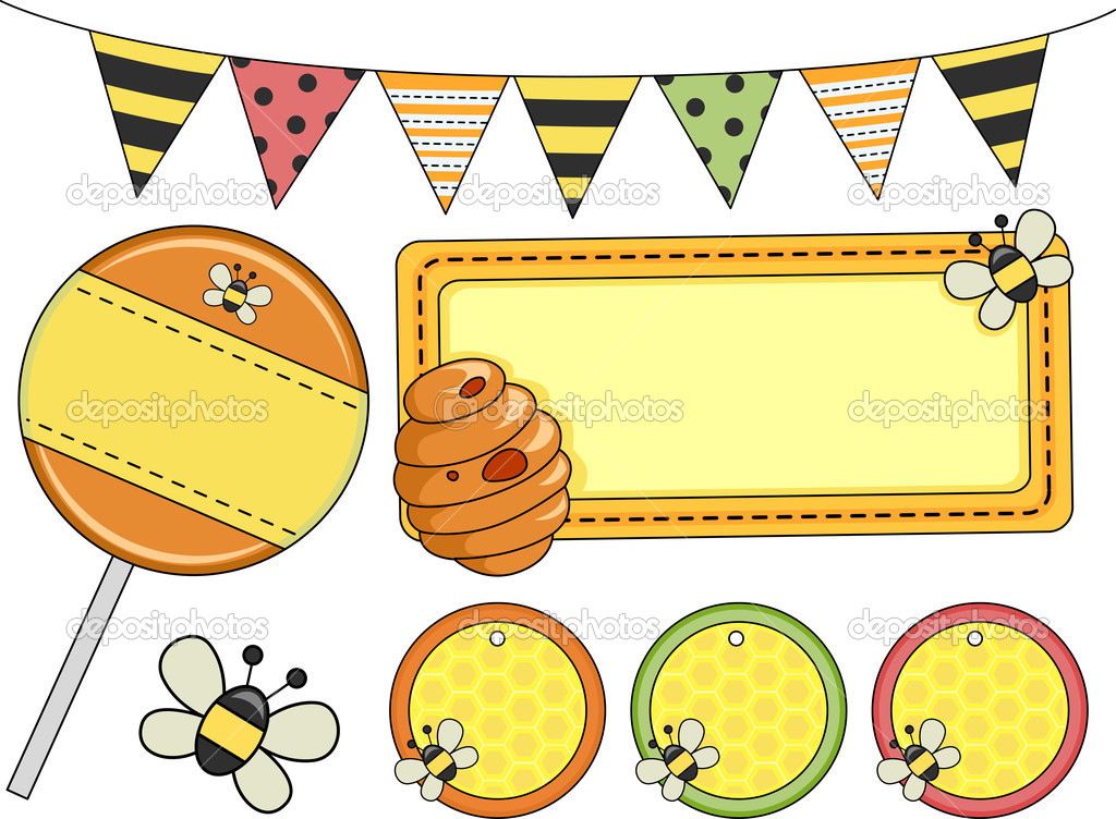 Bee Party Design Elements