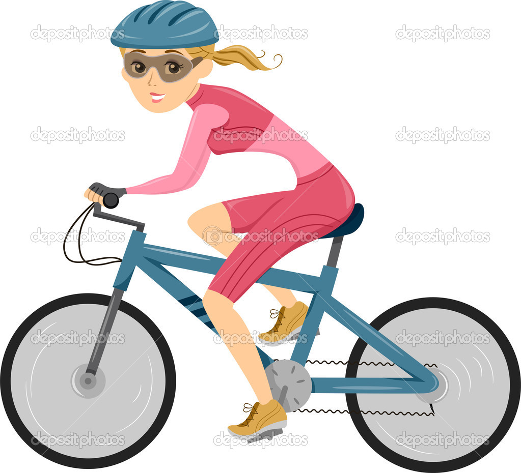 Girl Cycling for Triathlon