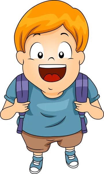 Student chłopiec dziecko plecak 3 — Zdjęcie stockowe