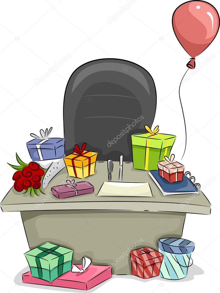 Boss' Table with Gifts