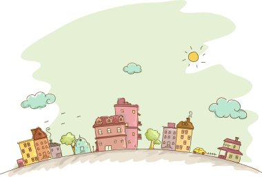 Houses Sketch Background