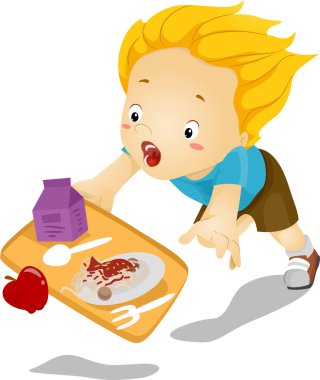 Kid Boy Tumbles Down and Drops Food