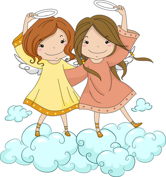 Angel Sisters Holding They Halo
