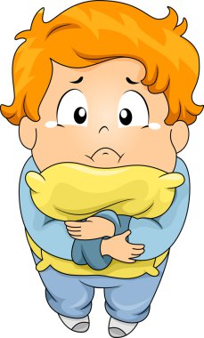 yastık içinde ağlayan çocuk çocuk