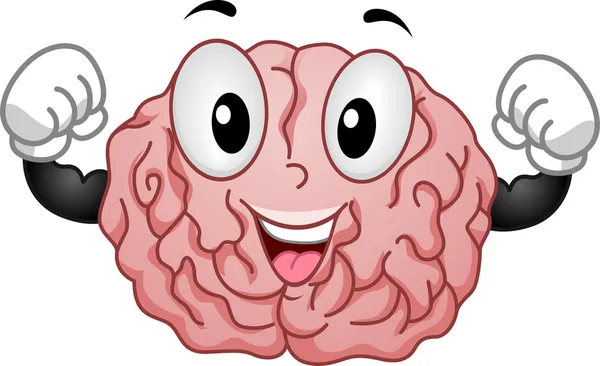 Strong Brain Mascot — Stock Photo, Image