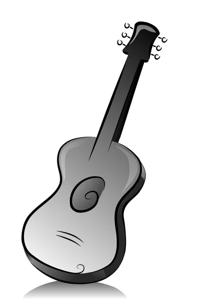 Guitarra en blanco y negro — Foto de Stock