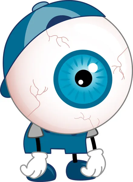 Tired Eyeball Mascot — Stock Photo, Image