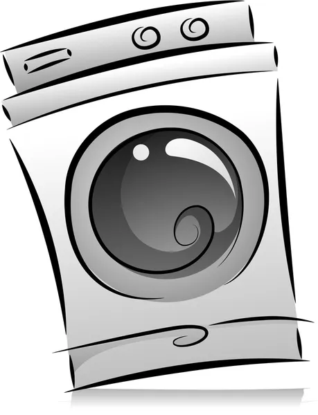 Washing Machine in Black and White — Stock Photo, Image