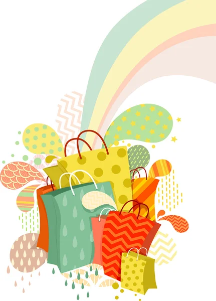 Diseño abstracto de bolsas de compras — Foto de Stock