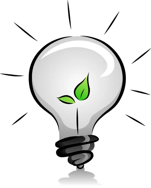 Eco-Friendly Light Bulb with Seedling — Stock Photo, Image