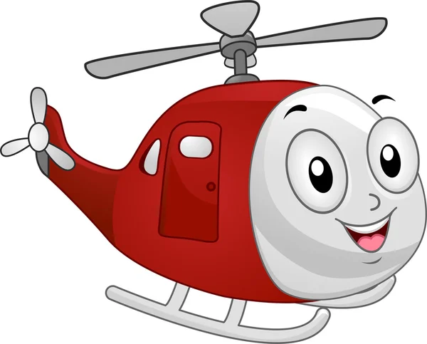 Helikopter mascotte — Stockfoto