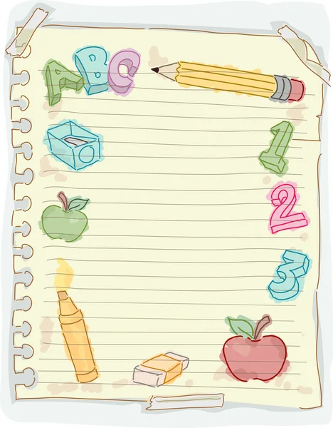 Documento de Doodle Educación — Foto de Stock