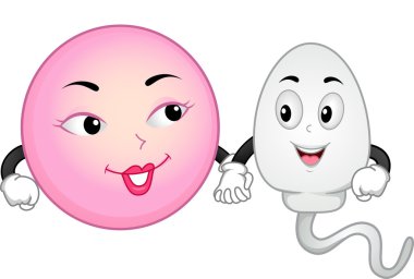 yumurta ve sperm maskot