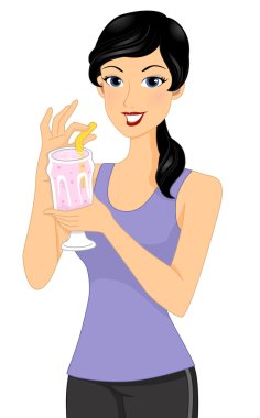 protein shake kız
