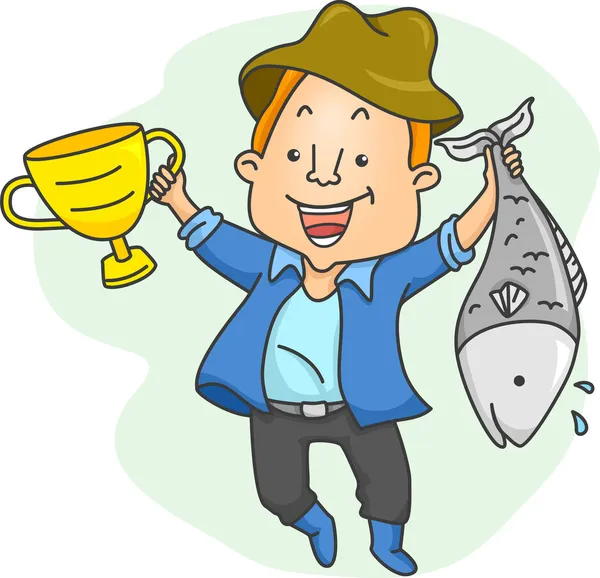 Rybářská soutěž vítěz — Stock fotografie