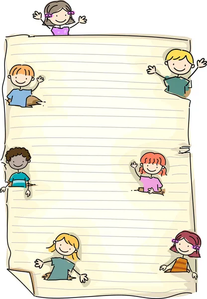 Doodle kids kağıt — Stok fotoğraf