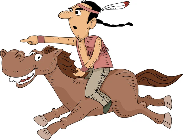 Native American Horseback Riding — Stock Photo, Image