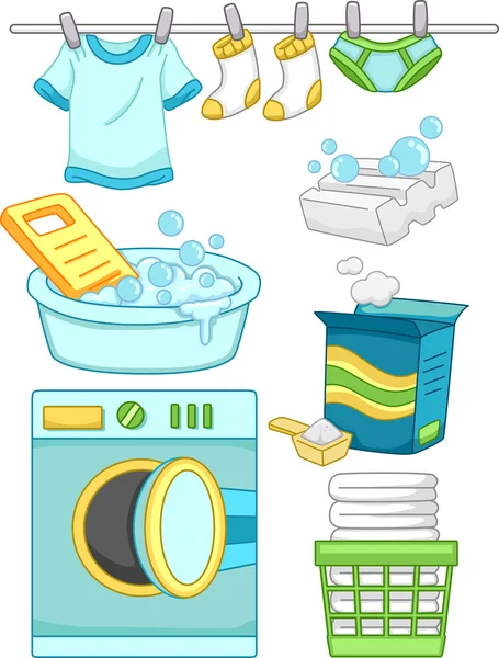 Laundry Elements — Stock Photo, Image