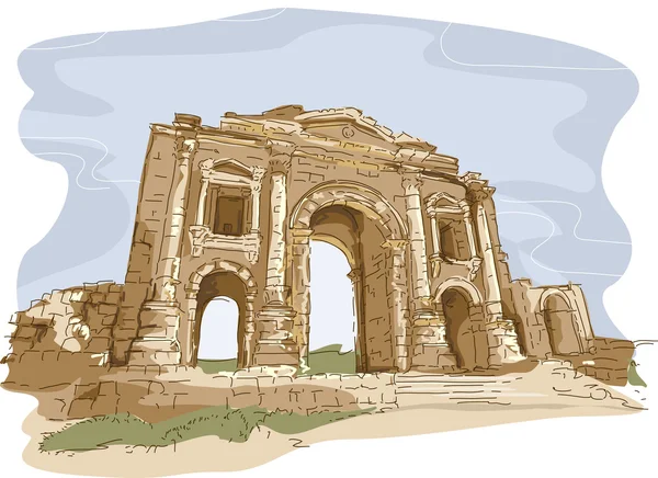 Puerta de Jerash — Foto de Stock