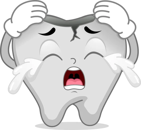 Gebrochenes Zahnmaskottchen — Stockfoto