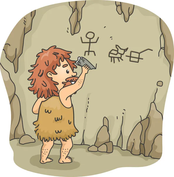 Jaskiniowiec sztuki — Zdjęcie stockowe