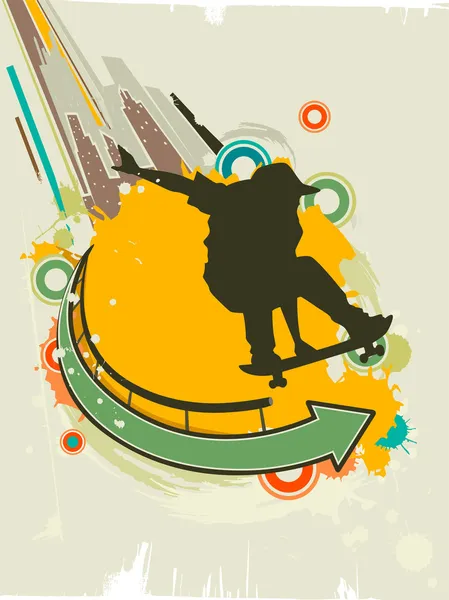Skateboard Grunge Design — Stock fotografie