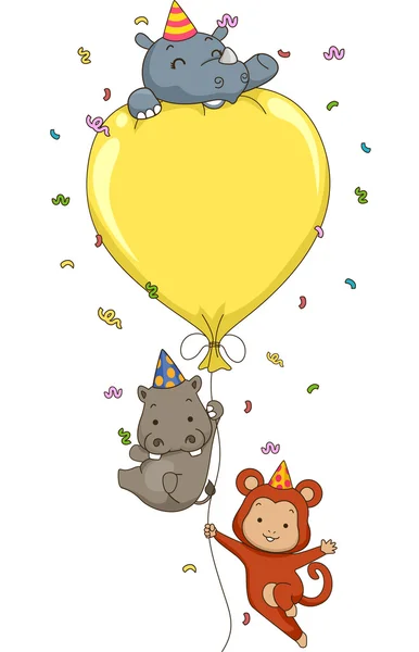 Balão de aniversário Safari — Fotografia de Stock