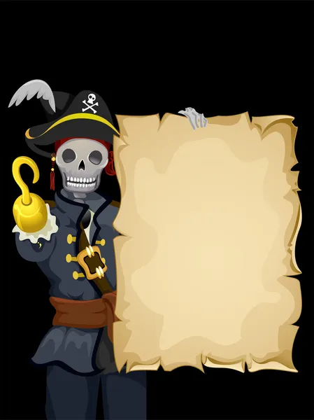 Pirate skeleton achtergrond — Stockfoto