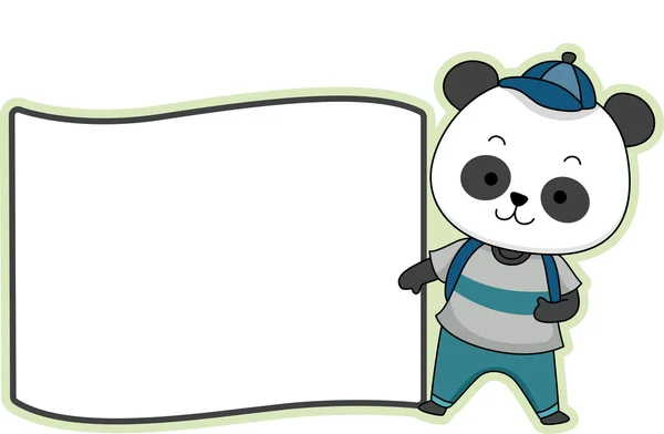 Этикетка панды — стоковое фото
