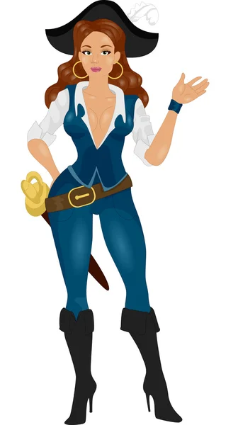 Pirate Girl — Stock Photo, Image