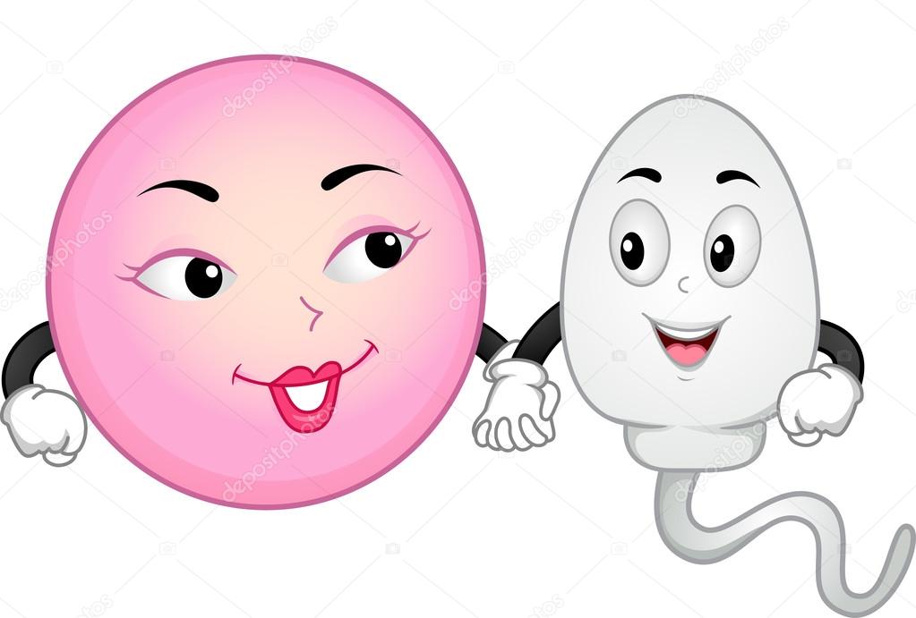 Egg Cell and Sperm Mascot