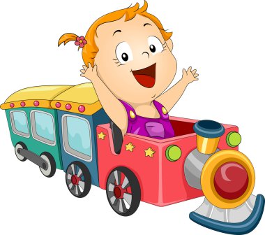 Bebek kız tren