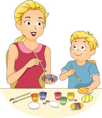 Paskalya yumurtaları boyamak