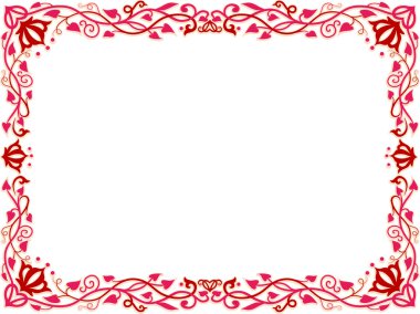 frame met hart-vormige wijnstokken