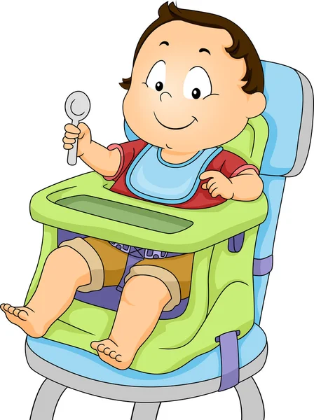 Baby Boy Booster Seat — Stock Photo, Image