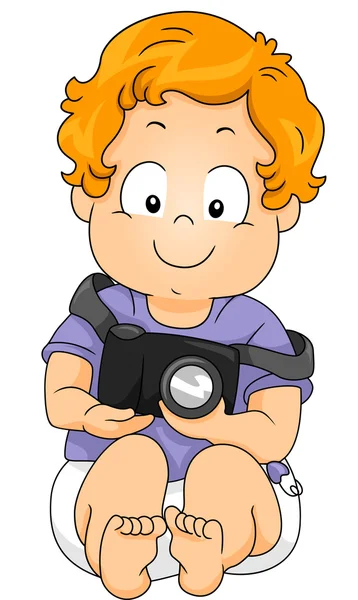 Bebé niño fotógrafo — Foto de Stock