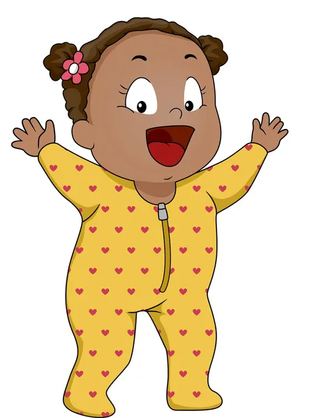 Baby meisje footie pyjama 's — Stockfoto