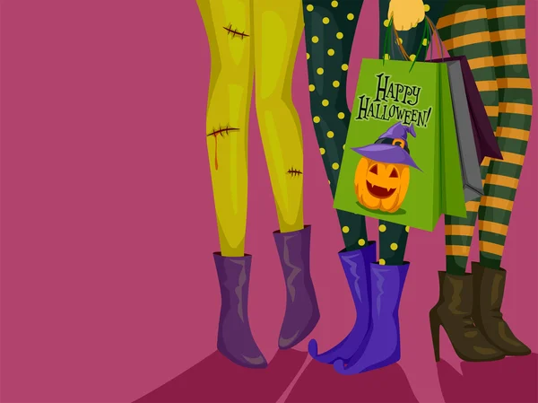 Halloween bevásárló táskák — Stock Fotó