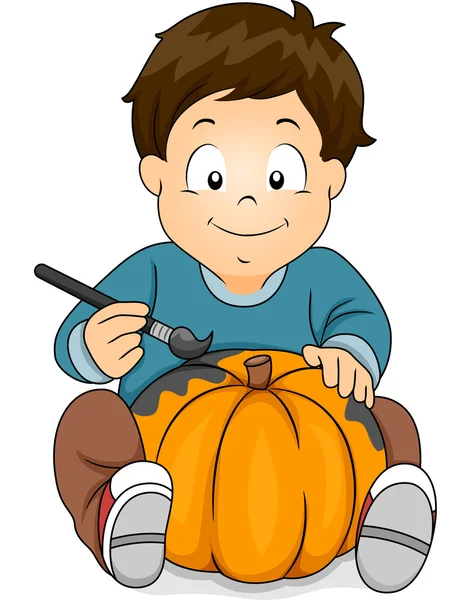 Pumpkin Boy — Stock Photo, Image