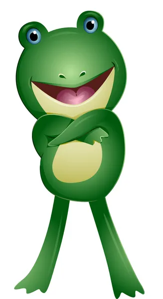 Счастливая лягушка — стоковое фото