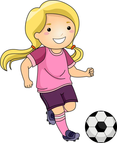 Piłka nożna dziewczyna — Zdjęcie stockowe