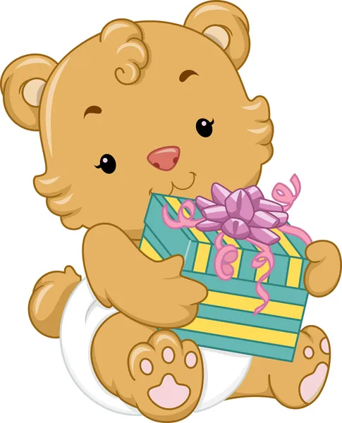 Bear Baby Shower Gift — Stock Photo, Image