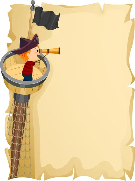 Pirate Lookout Boy — Stock Photo, Image
