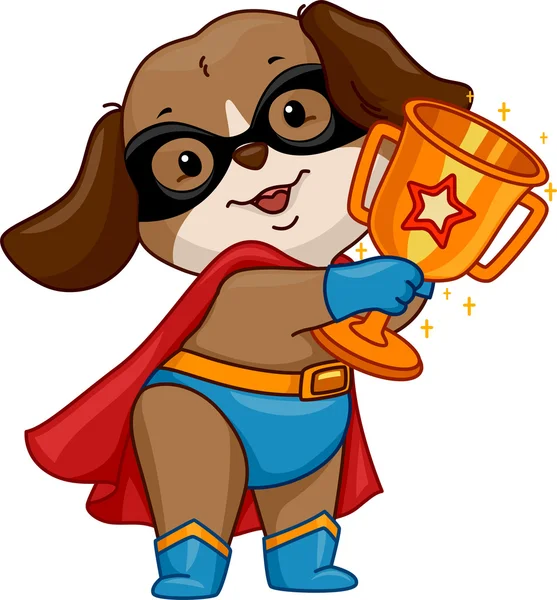 Superhero Dog Costume — Stock Photo, Image