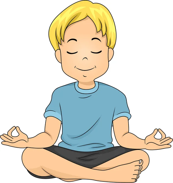 Chłopiec medytuje — Zdjęcie stockowe