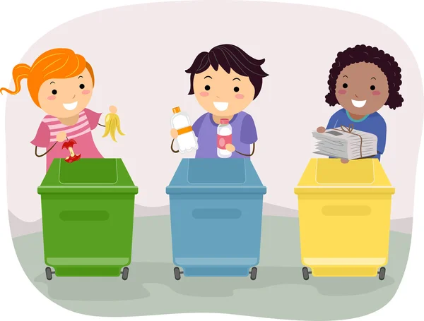 Waste Segregation Kids — Stock Photo, Image