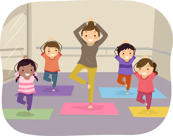 Bambini di yoga — Foto Stock